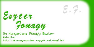eszter fonagy business card
