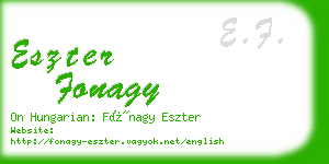 eszter fonagy business card